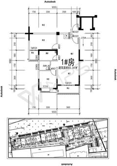水城学府1期2室2厅1卫83.25平户型