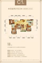 蓝光金悦府 4室2厅2卫 123.00平米