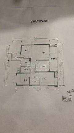 蓉海东悦华府1期3室3厅2卫111.95平户型