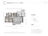 龙湖香港置地瑰云里1期 4室2厅2卫 143.00平米