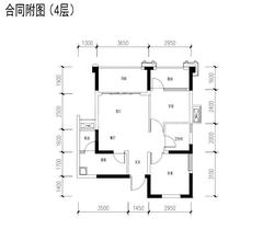 成功悦都2室2厅1卫67.52平户型