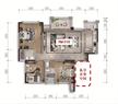澜岸听溪宸园3室2厅2卫120.00平户型