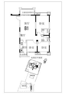御嘉花苑1期3室2厅2卫112.06平户型