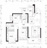 恒大西辰绿洲1期 3室2厅2卫 109.00平米
