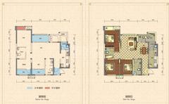 中铁丽景书香3期3室1厅2卫88.50平户型