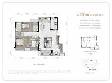 蓉御天骄名邸1期4室2厅2卫120.00平户型