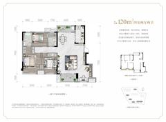 蓉御天骄名邸1期4室2厅2卫120.00平户型