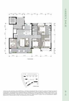 翠屿小区1期4室2厅2卫138.29平户型