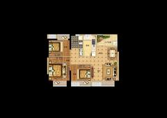 成发紫东阳光2室2厅1卫75.00平户型