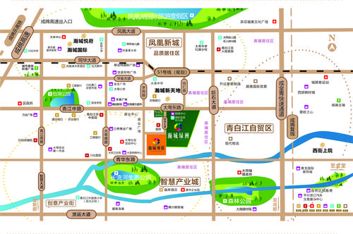 瀚城绿洲小区1期区位图
