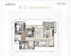成都融创文旅城1期1室111.00平户型