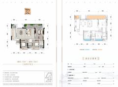 丽·都府二期3室2厅2卫123.00平户型