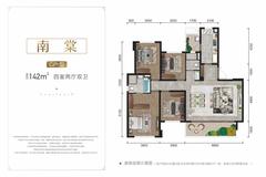 保利熙园1期4室2厅2卫142.00平户型