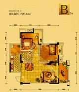 丽都世家B区 2室2厅1卫 83.64平米