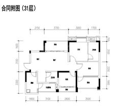成功悦都3室2厅2卫89.15平户型