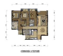 紫檀轩3室2厅3卫155.40平户型