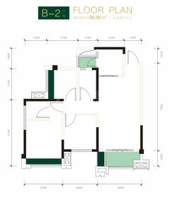 金色年华里1期3室2厅2卫96.90平户型