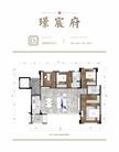 璟宸府1期4室2厅2卫125.28平户型