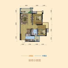东湖郡2室2厅1卫69.91平户型