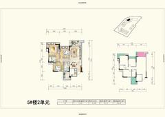 坤力.柳河左岸1期3室2厅2卫110.00平户型