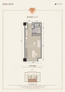 朗诗·上林华府1期47.00平户型