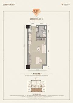 朗诗·上林华府1期47.00平户型