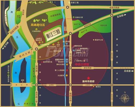泰江兰庭区位图