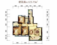 锦悦府2期3室2厅2卫123.73平户型