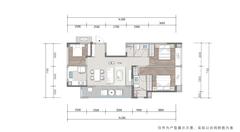 桂语听澜小区1期3室2厅2卫110.00平户型