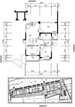 水城学府1期2室2厅1卫83.34平户型