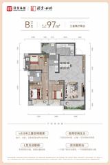 深业泰富广场1期 3室2厅2卫 97.31平米