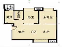 御天下2室2厅1卫84.00平户型