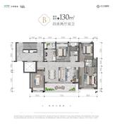 云玥栖棠花园1期 4室2厅2卫 131.31平米