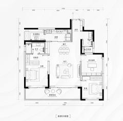 招商时代花苑（招商时代公园2期）3室2厅2卫142.47平户型