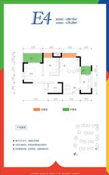 西财学府憬城1期 2室2厅1卫 69.15平米