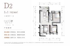 宽窄慢里1期3室2厅1卫110.14平户型