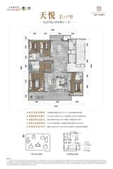 中粮天悦壹号华庭1期 5室2厅3卫 271.67平米
