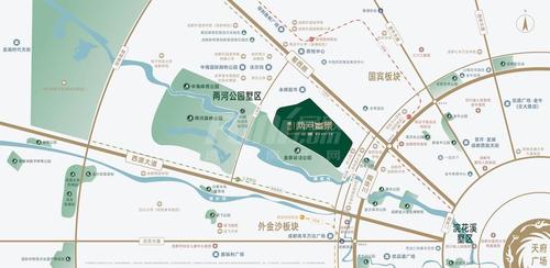 两河峰景花园1期区位图