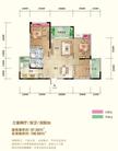 现代生态水城4期3室2厅2卫97.00平户型