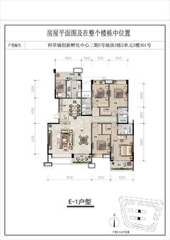 科学城创新孵化中心1期4室2厅3卫225.00平户型