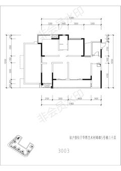 华熙艺术村锦都3室1厅1卫114.87平户型