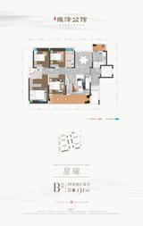 荣融雍泽公馆1期 4室2厅2卫 131.07平米