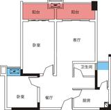 南岸华庭1期 2室2厅1卫 78.19平米