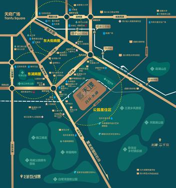 龙湖天璞名邸1期区位图