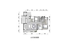龙湖天府云河颂公馆1期4室2厅2卫143.00平户型