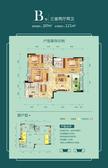 清雅上邸2室2厅2卫109.91平户型