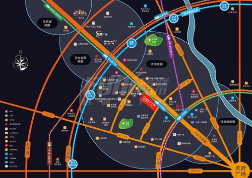 中铁九天大厦区位图