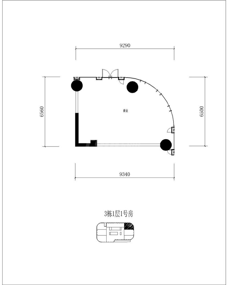 3号楼1层1号房