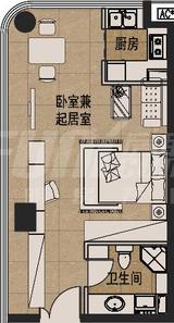首信红星广场  55.10平米