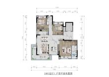 正荣润锦府1期3室2厅2卫140.00平户型